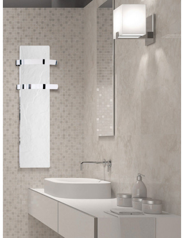 Sèche-serviettes rayonnant SLIM 2.0 S-SERVIETTES 500W NATURA BLANC 100X25CM VALDEROMA 19500TL