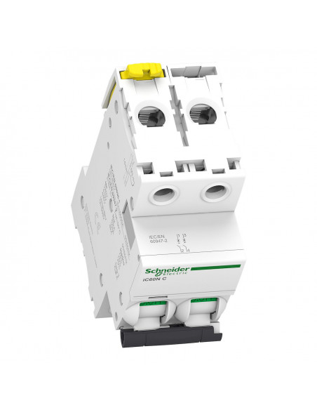 Acti9 iC60N disjoncteur 2 Pôles 63A courbe C 6000A/10KA SCHNEIDER A9F77263