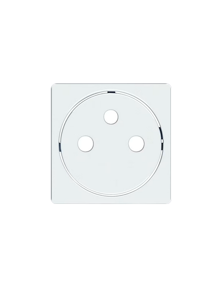 Enjoliveur PC affleurante 2P+T - blanc HAGER WXD106B