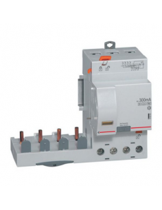 Bloc différentiel adaptable à vis DX³ pour disjoncteur 1 module par pôle 4 Pôles 400V 63A type F 300mA sélectif LEGRAND 410555