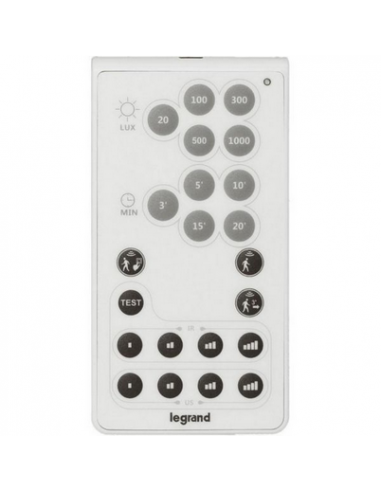 Configurateur de réglage pour détecteurs ECO2 avec programmation par pallier sur touches préenregistrées LEGRAND 088235