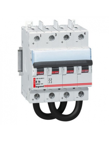 Disjoncteur modulaire courant continu DX³ 800V 16A 4 modules LEGRAND 414428