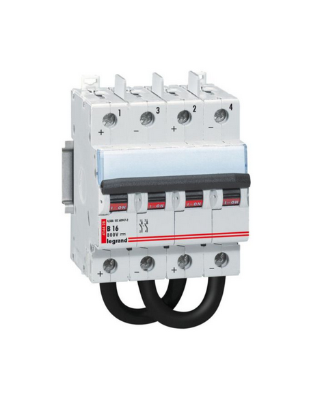 Disjoncteur modulaire courant continu DX³ 800V 16A 4 modules LEGRAND 414428