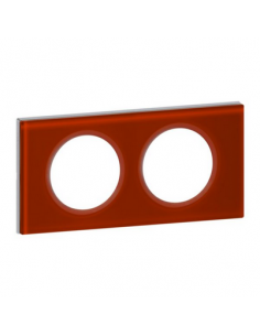 Plaque de finition Céliane Matière Verre Carmin 2 postes LEGRAND 069472 2