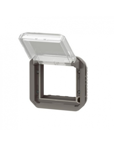 Adaptateur Plexo à volet transparent pour Mosaic composable anthracite LEGRAND 069880L