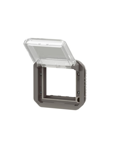Adaptateur Plexo à volet transparent pour Mosaic composable anthracite LEGRAND 069880L