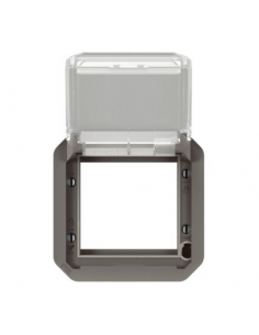 Adaptateur Plexo à volet transparent pour Mosaic composable anthracite LEGRAND 069880L 2