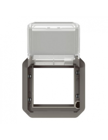 Adaptateur Plexo à volet transparent pour Mosaic composable anthracite LEGRAND 069880L