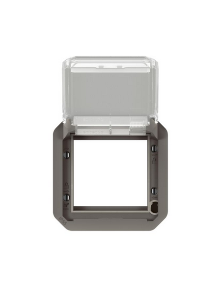 Adaptateur Plexo à volet transparent pour Mosaic composable anthracite LEGRAND 069880L