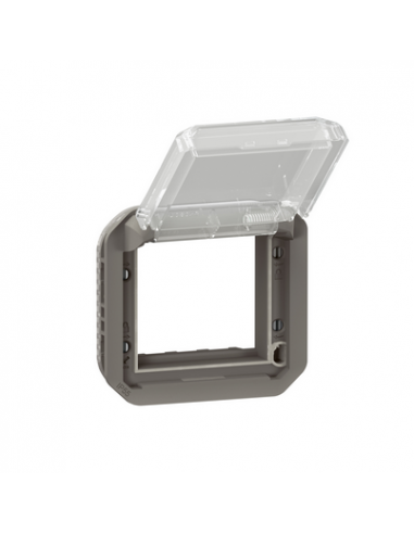 Adaptateur Plexo à volet transparent pour Mosaic composable anthracite LEGRAND 069880L