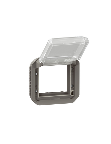 Adaptateur Plexo à volet transparent pour Mosaic composable anthracite LEGRAND 069880L