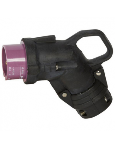 Fiche coudée Hypra IP44 TBT 16A 25V 2 Pôles caoutchouc LEGRAND 052441