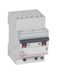 Disjoncteur DX³4500 6kA sortie basse par bornes à vis tripolaire 400V 16A courbe C 3 modules LEGRAND 406901 2