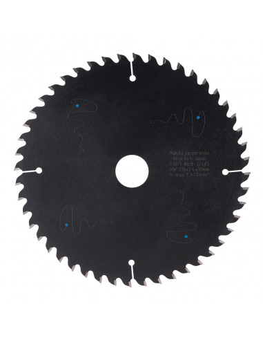 Lame de scie circulaire Makblade+ T.C.T 216 x 30 mm 48 dents pour le Bois MAKITA B-32465