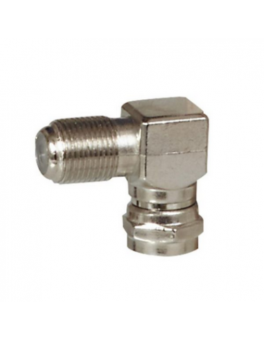 Adaptateur télévision type F mâle et femelle coudé LEGRAND 073993