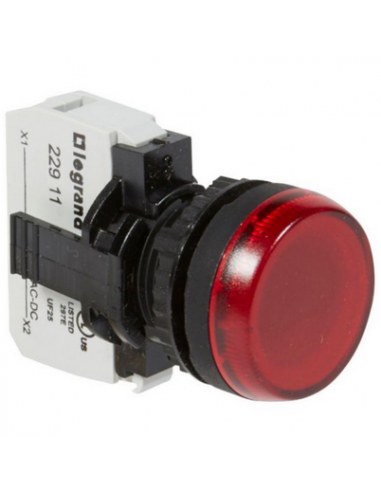 Voyant lumineux Osmoz complet IP69 rouge 12V à 24V alternatif ou continu LEGRAND 023771