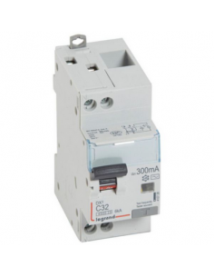 Disjoncteur différentiel DX³4500 arrivée haute et départ bas à vis U+N 230V~ 32A type AC 300mA courbe C 2 modules LEGRAND 410728 2