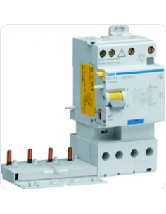 Bloc différentiel double sortie 4 Pôles 63A 30mA type AC HAGER BDC863 2