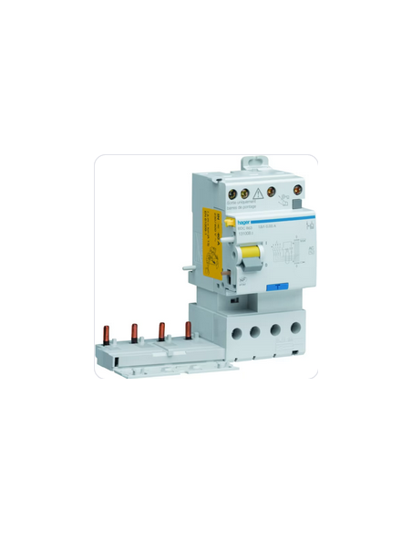 Bloc différentiel double sortie 4 Pôles 63A 30mA type AC HAGER BDC863
