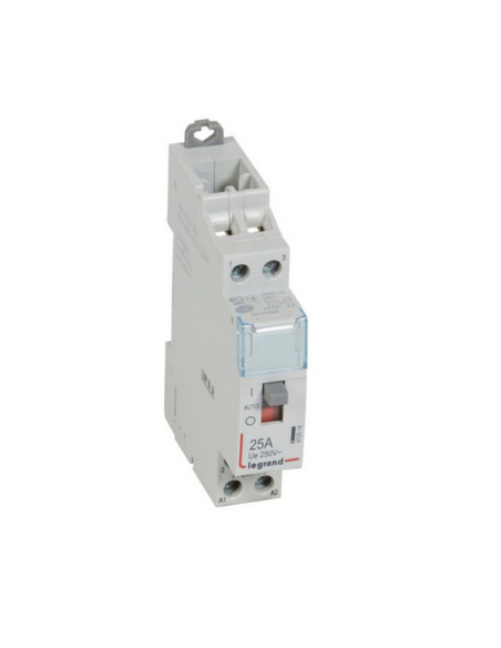 Contacteur de puissance CX³ commande manuelle bobine 24V~ 2 Pôles 250V~ 25A contact 2F 1 module LEGRAND 412514