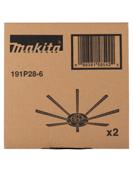 2 Brosses pour aspirateur robot MAKITA 191P28-6