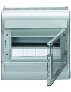 Coffret étanche vector IP55 1 rangée 12 modules h 302mm l 310mm HAGER VE112F