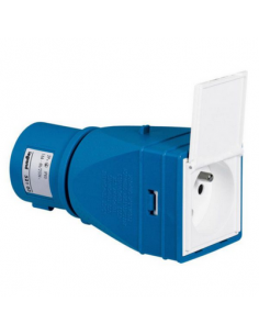 Adaptateur industriel et domestique 2P+T avec volet livré monté LEGRAND 052103
