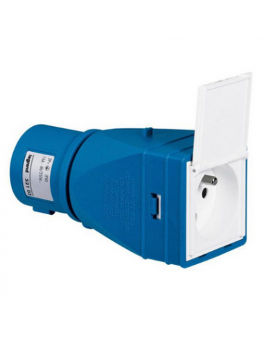 Adaptateur industriel et domestique 2P+T avec volet livré monté LEGRAND 052103