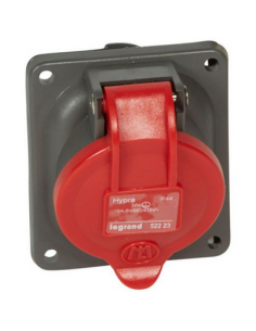 Prise Tableau fixe Hypra IP44 16A 380V~ à 415V~ 3P+T plastique LEGRAND 052223