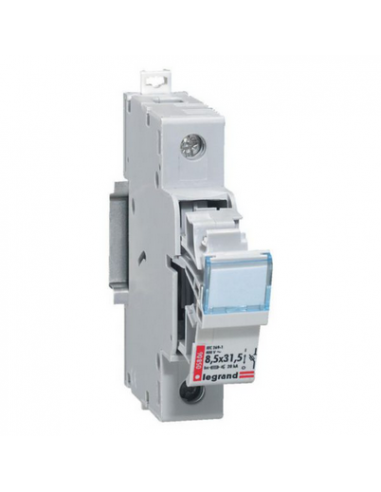 Coupe-circuit sectionneur unipolaire pour cartouche cylindrique industrielle typeaM ou gG 10x38mm 500V LEGRAND 005808