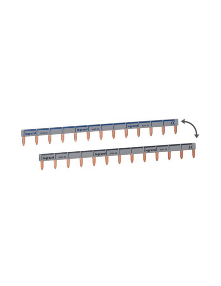 Peigne d'alimentation universel Phase ou Neutre HX³ horizontale 1 Pole longueur 13 modules LEGRAND 404926
