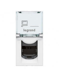 Prise RJ45 catégorie 6A STP à blindage métal Mosaic 1 module blanc LEGRAND 076573 2