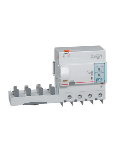 Bloc différentiel adaptable à vis DX³ pour disjoncteur 1,5 module par pôle 4 Pôles 400V~ 125A type F réglable LEGRAND 410644