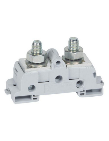 Bloc de jonction de puissance nu plage-plage viking 3 pour rail symétrique raccordement maxi.120mm² et pas 34mm LEGRAND 039073