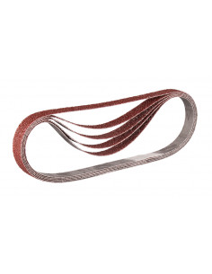 5 Bandes abrasives 13x533 mm pour bois métal (qualité standard) Grain 80 MAKITA P-43343