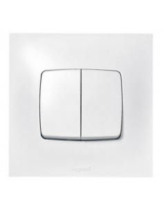 Double poussoir Neptune 6A Blanc LEGRAND 091326 2