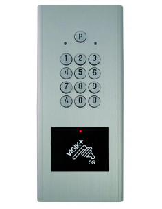 Clavier codé avec lecteur VIGIK+ intégré / gestion temps réel finition argent HEACTRV3 AIPHONE 150062