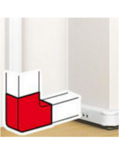 Angle plat 90° pour goulotte à clippage direct Mosaic 50x105mm blanc LEGRAND 075642 2