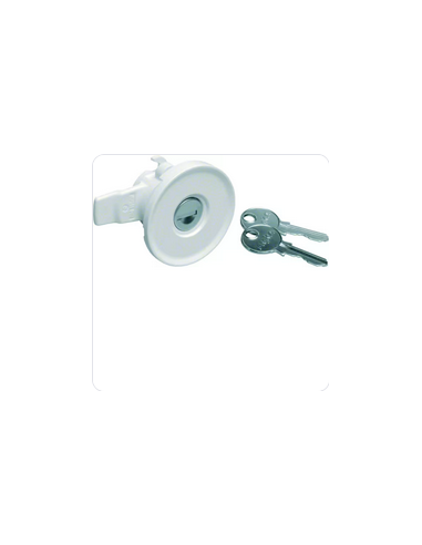 Bouton-verrou métallique serrure à barillet et 2 clés n° 1242E armoire univers IP44 HAGER FZ597N