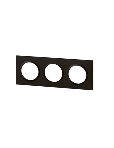 Plaque carrée dooxie 3 postes finition noir velours LEGRAND 600863
