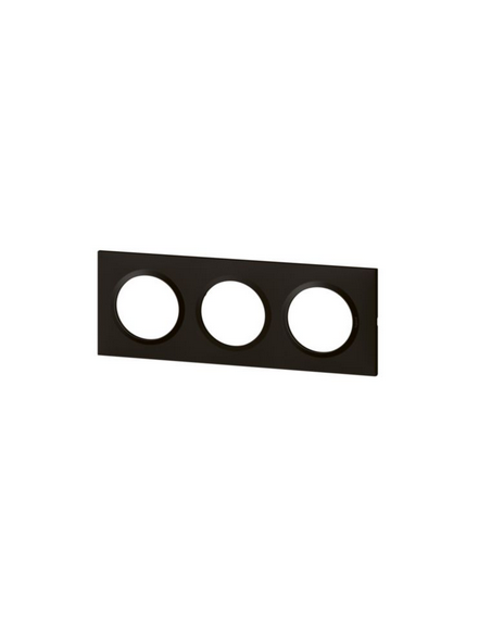 Plaque carrée dooxie 3 postes finition noir velours LEGRAND 600863