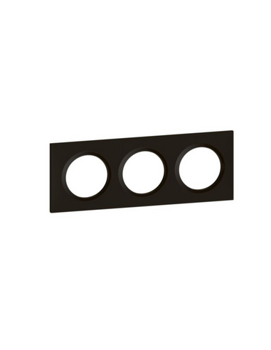 Plaque carrée dooxie 3 postes finition noir velours LEGRAND 600863