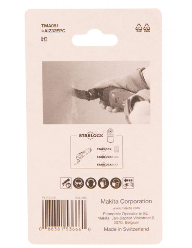 5 Lames plongeantes HCS Bois coupe précision TMA051 STARLOCK 32x50mm MAKITA B-64858-5