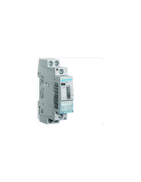 Relais de commande 16A 1F+1O 12V HAGER ERL218