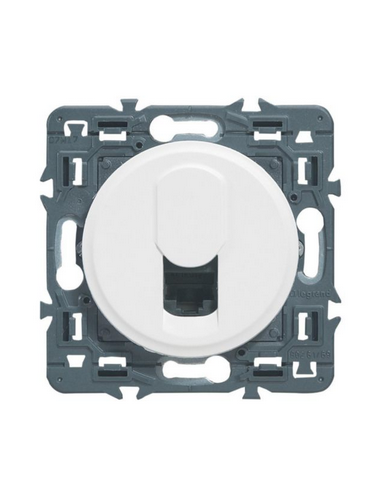 Prise RJ 45 multimédia Céliane catégorie6 STP télévision , téléphone , informatique livré avec enjoliveur blanc LEGRAND 099509