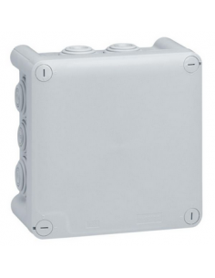 Boîte de dérivation carrée Plexo dimensions 130x130x74mm grise LEGRAND 092032