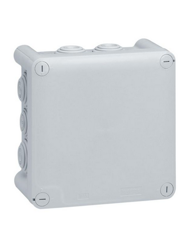 Boîte de dérivation carrée Plexo dimensions 130x130x74mm grise LEGRAND 092032