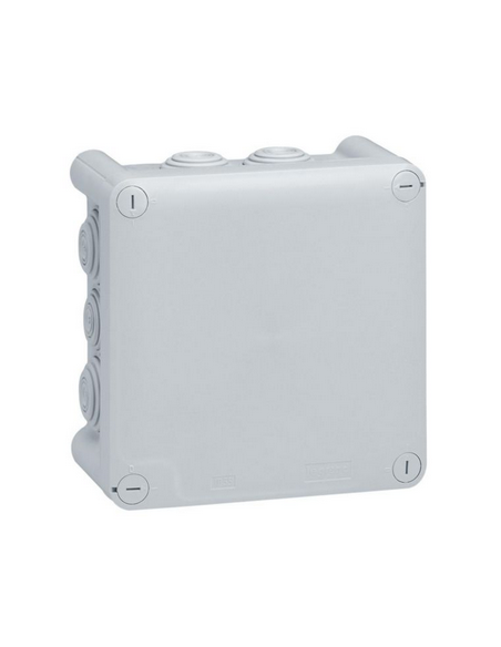 Boîte de dérivation carrée Plexo dimensions 130x130x74mm grise LEGRAND 092032