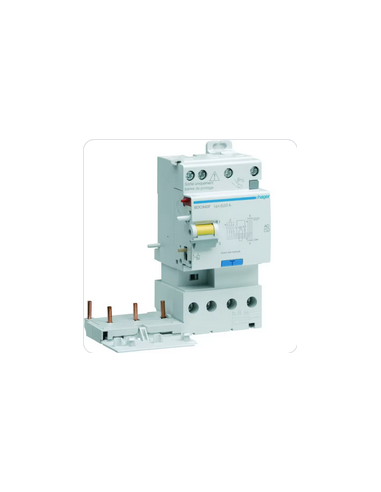 Bloc différentiel double sortie 3P+N 40A 30mA type AC HAGER BDC940F