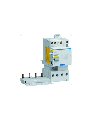 Bloc différentiel double sortie 4 Pôles 25A 30mA type AC HAGER BDC825